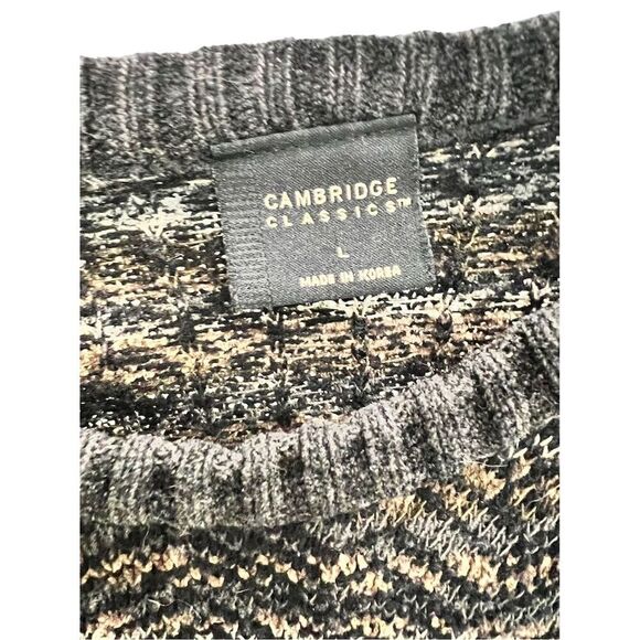 Vintage Cambridge Classics Men's Chevron Pullover Sweater Size L Multicolor - Picture 3 of 4